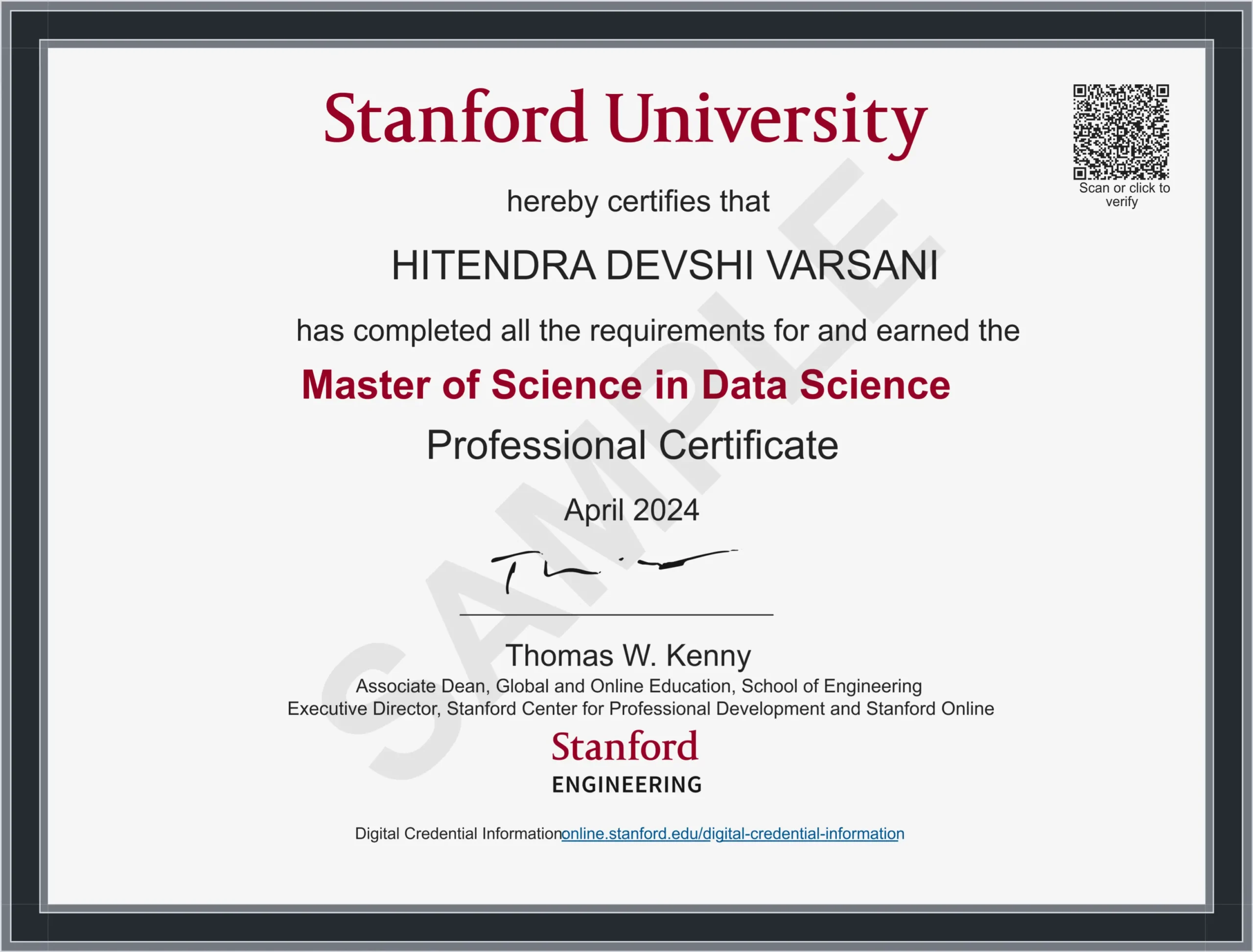 Master of Science in Data Science